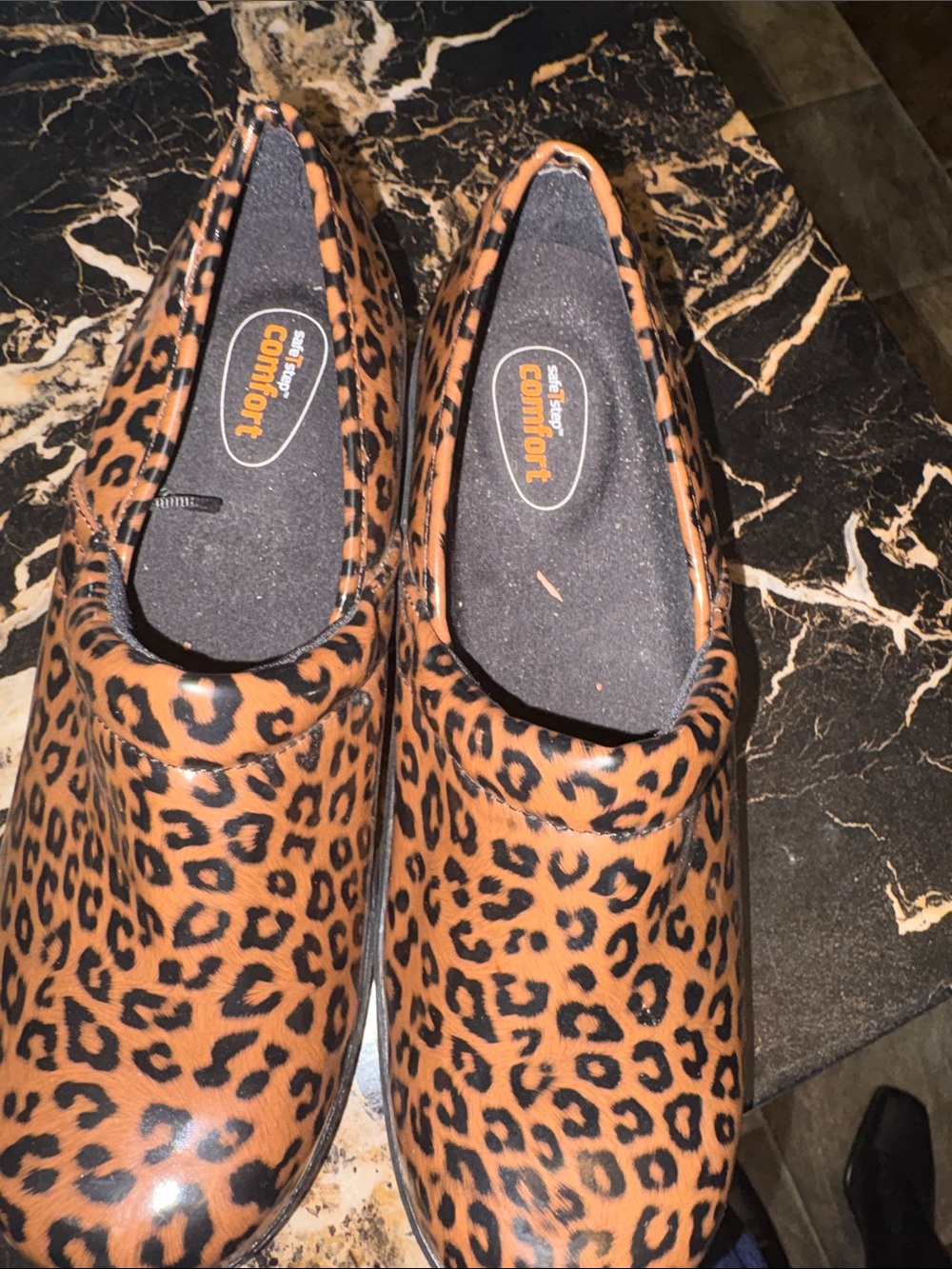 comfort plus by Predictions Leopard-Print Slip-On Flats in Brown and Black